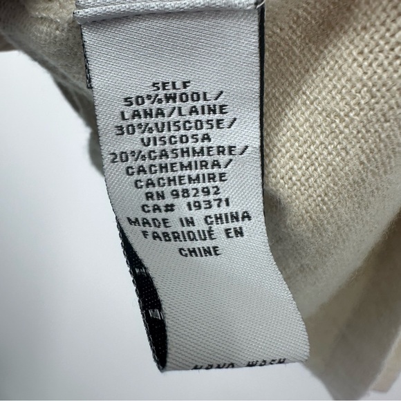 Tibi Cashmere Wool Cream Long Ling Cardigan Sweater Jeweled Shoulders XS | M107 - Picture 9 of 11